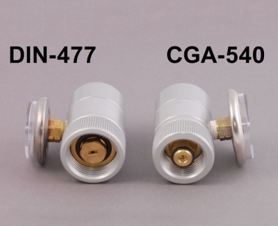 CGA-540 Regulator - with gauge